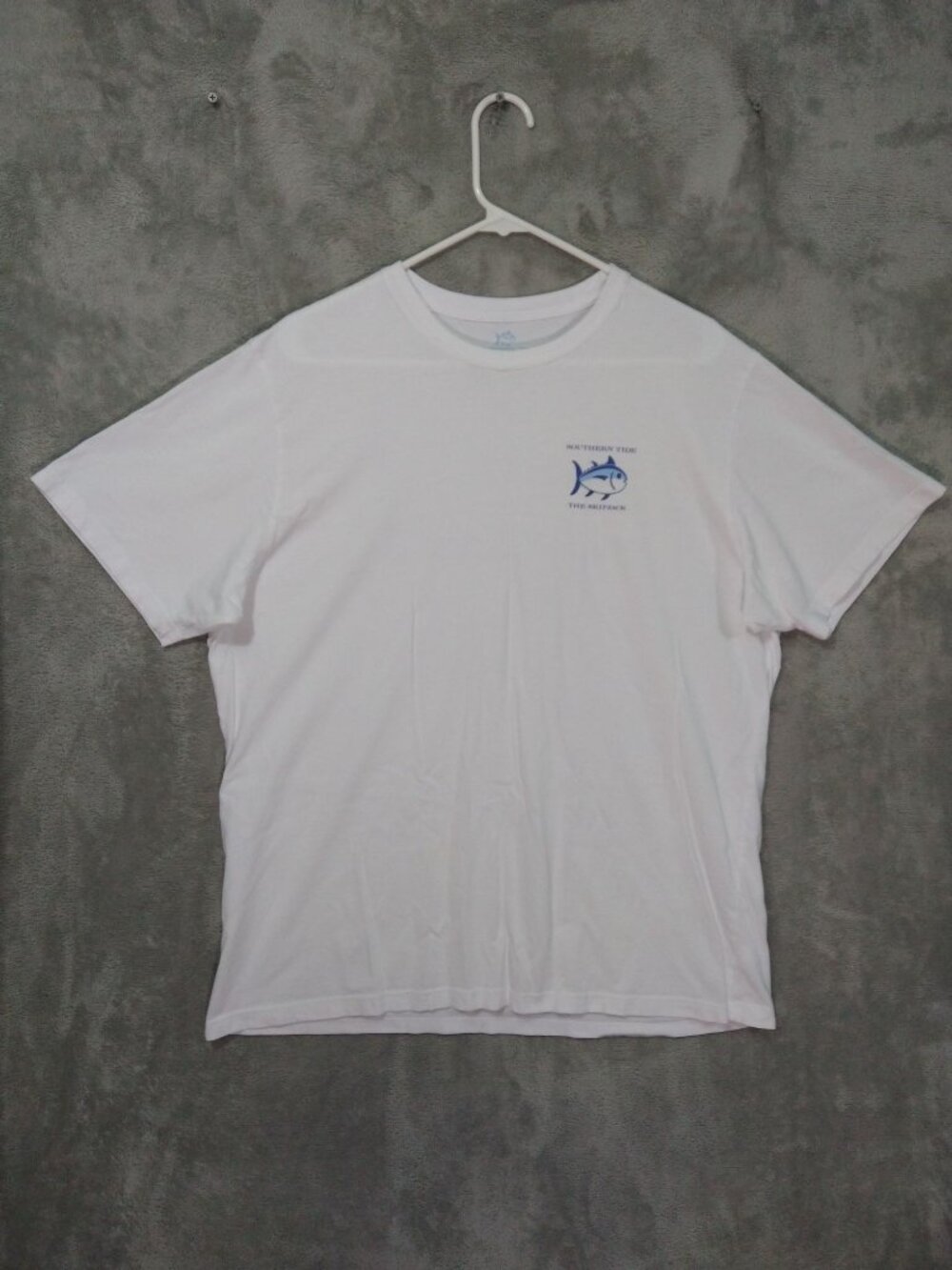 Southern Tide Shirt Mens XL White Logo Graphic Short Sleeve Crew Neck Cotton